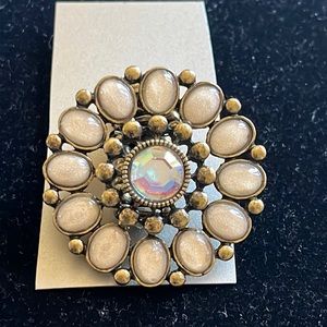 NWOT Studio S fashion bronze and stone stretch ring